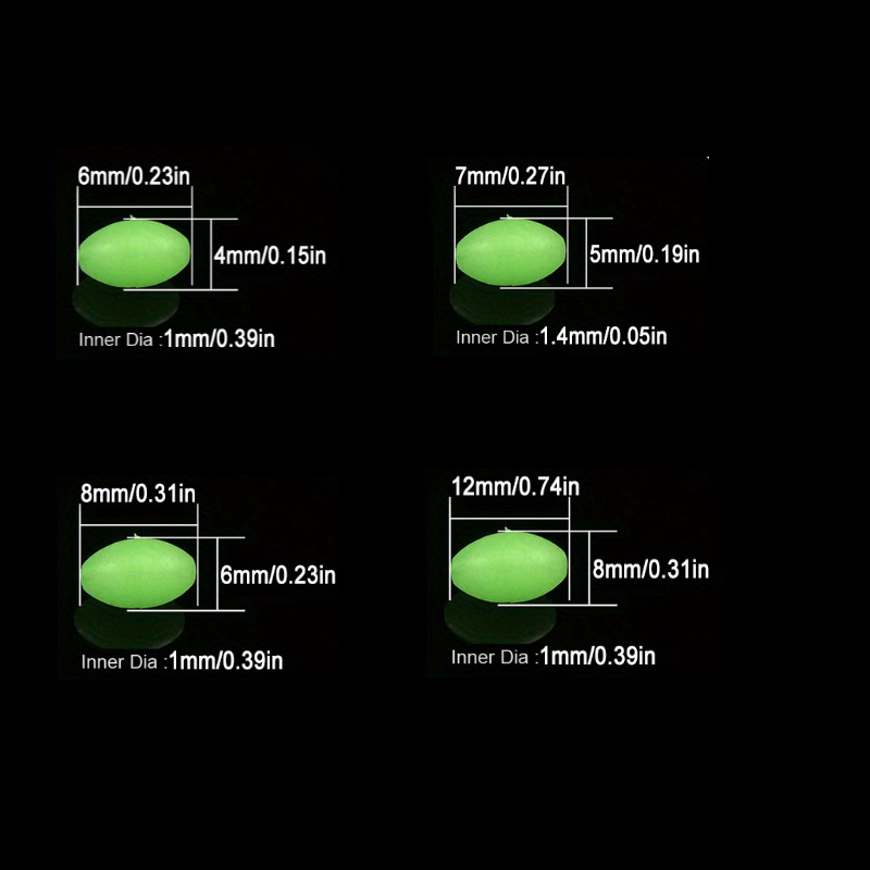 100pcs/lot Oval Night Luminous - Fishing Lure Accessories recension och pris