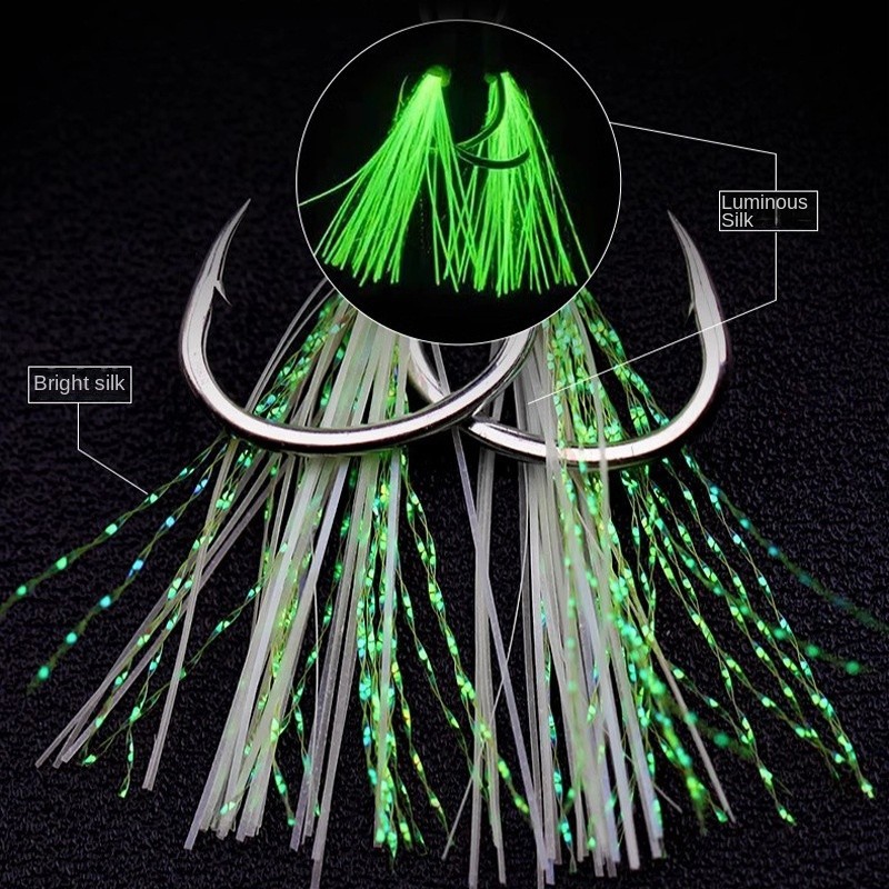 Luminous Fishing Hook 1/0-4/0  - Fishing Lure Jig recension och pris