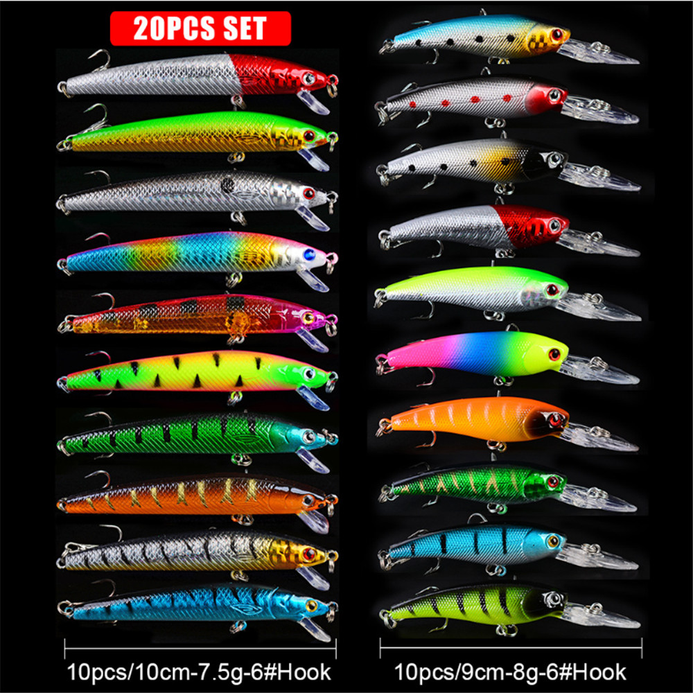 20pcs/lot Minnow Fishing Lures - Fishing Lure Topwater recension och pris