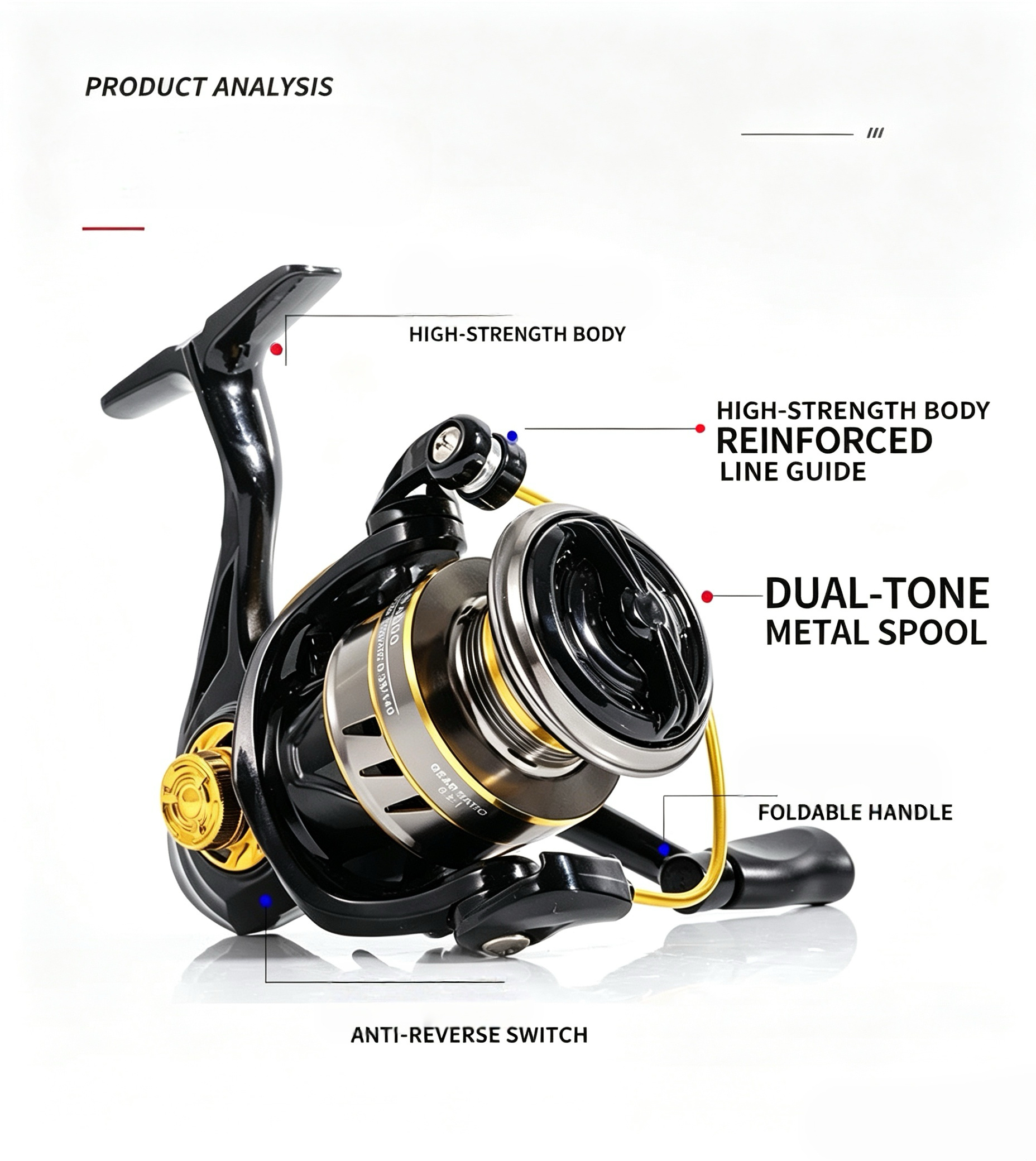 Full Metal Spinning Reel, Long - Fishing Lure Accessories recension och pris